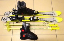 TOP Skiset FISCHER Ski 88 cm incl Skiservice + Skischuhe Gr. 28 + Stöcke