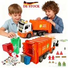 22PCS Müllauto Spielzeug mit