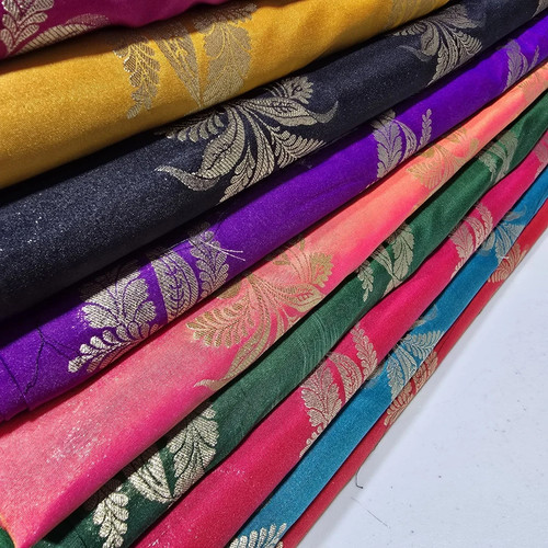 Floral gold jacquard - jacquard, banaras