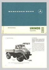 Mercedes Benz UNIMOG 403 406 413 416 Betriebsanleitung Original 1968