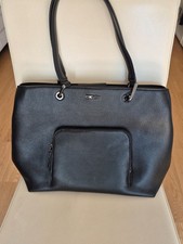 Handtasche/Shopper DKNY, Lederoptik, schwarz mit Magnetverschluss zum Umhängen