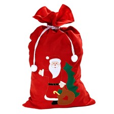 Weihnachtsmann Sack Jutesack Geschenksack Weihnachtssack Santa rot 60 x 100 cm