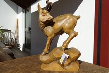 30cm GÄMSE HOLZ Schnitzarbeit