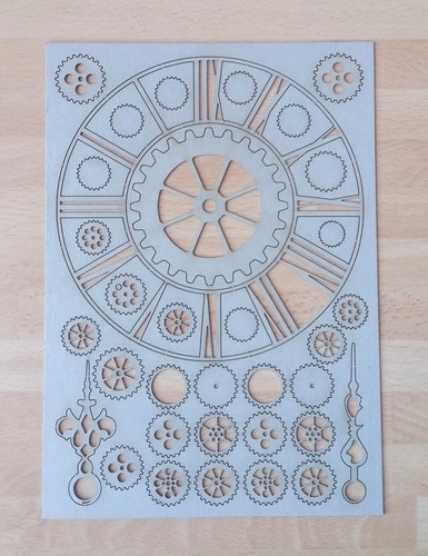 Blanche chipboard uhr - 💗,