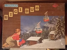 Blechspielzeug,alte Lehmann Rigi Duo Seilbahn 9000 mit 4 Figuren ,funktionsfähig