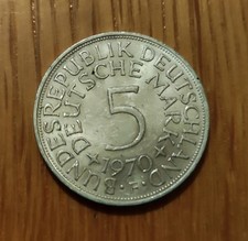 5 DM Deutsche Mark Münze 1970 F