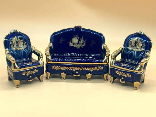Set limoges porzellan kobalt - porzellan, &