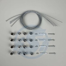 Seilabhängung Premium für LED Panel 4er Satz Stahlseil Befestigung Aufhängung 