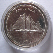 SEGELSCHIFF 2 $ SILBER MÜNZE