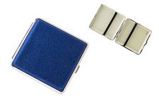 2x Etui Glitzer Blau