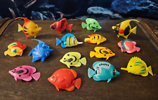 15x Plastik Fische Deko 4,5cm bunt - Fisch für Aquarium Nano Cube Wassersäule