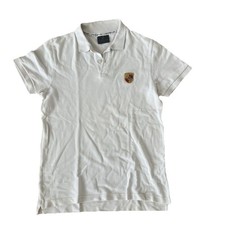 Original Porsche "Polo-Shirt Wappen – Essential" Herren, weiß, 100% Baumwolle