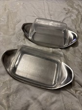 Butterdose Set Chrom Kunststoff 2 Stück Butter Buffet Frühstück Hochzeitssuppe 