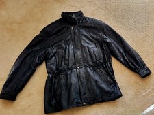 Luxus Lederjacke / Parka Herren Gr. 50  blauschwarz, Lammnappa  gefüttert 