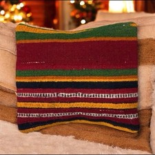 30x30 Kelim Kissen Traditionell Vintage Handgewebt