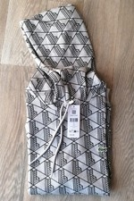 Sweatshirt Lacoste Hoodie mit Monogramm Kapuze Tasche grau/schwarz  Gr 5=L Neu