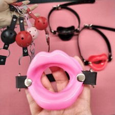 Bondage Ball/Lippen Oral Gag Open Mund Restraints Head Strap BDSM Für Frauen