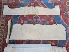 antik Marmor Kamineinfassung ? Marmorteile 18./19. Jh weißer Marmor