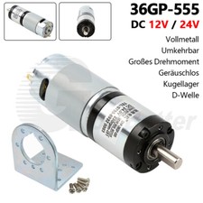 Mini 36mm Getriebemotoren DC 12V 24V Metall Planetengetriebe Umkehrbar 36GP-555