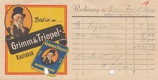 NORDHAUSEN, Rechnung 1925, Grimm & Triepel Kau-Rauch-Tabak-Zigarren-Fabriken