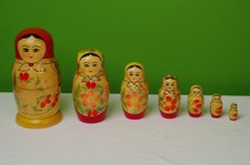 matroschka holz,  7 teilig