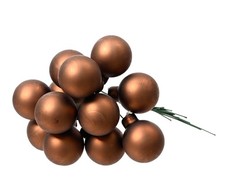 12 Glaskugeln am Draht 2,5cm