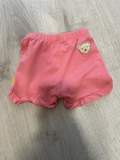 Steiff kurze Hose 62 Rosa-Lachs Mit Rüschen Shorts TOP