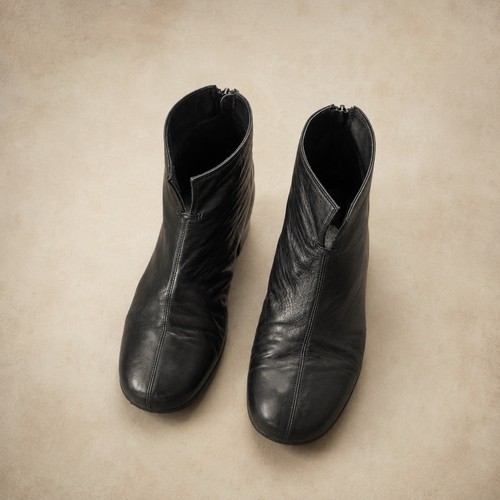 Vintage schwarze leder - schwarze,