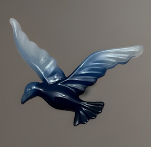 Vintage brosche vogel blau - vintage,