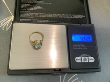 Antiker Ring 585 Gold großer Aquamarin 4,5 Gr