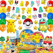 Pokemon Geburtstag Party Pikachu Ballon Geschirr Pokemon PartyZubehör Dekoration