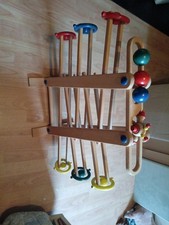 Kinder Kugelbahn aus Holz große Holzkugeln