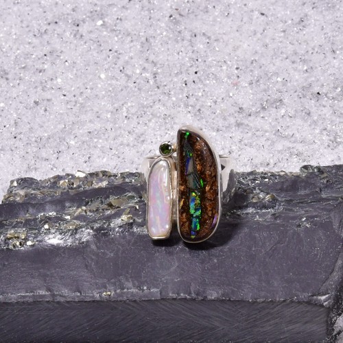 Boulder opal ring 925er - opal,