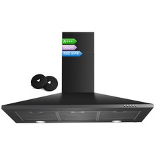 Dunstabzugshaube 90cm schwarz - 90cm,