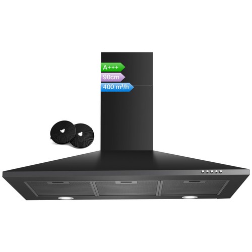 Dunstabzugshaube 90cm schwarz - dunstabzugshaube,