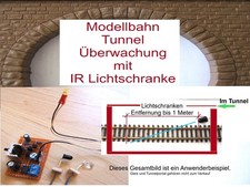 Infrarot Lichtschranke Steuerung Überwaschung Tunnel Modellbahn Zubehör 12-16V
