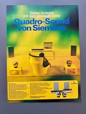 Siemens Quadro-Sound Stereoanlage 70s retro 1972 Vintage Ad Werbung Reklame