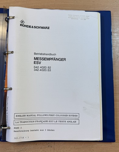 Rhode schwarz test - &, receiver