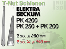 T-Nut Schiene Gleitschiene f.  Elektra Beckum PK 4200 + 250 + 200 Tischkreissäge
