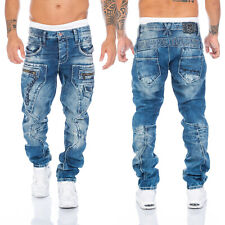 Cipo & Baxx Herren Regular Fit Jeans Hose 1178 Dicke Nähte Denim Mens Blau 