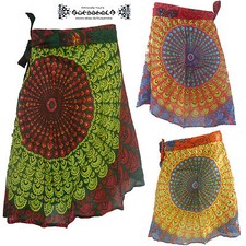 Wickelrock wrap on Jupe Skirt Goa Hippie Ethno Boho Indien Inde Nepal psy Rock 
