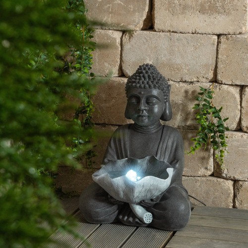 Esotec led solarbrunnen buddha - led,
