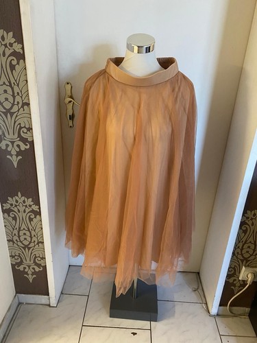 Tüllrock midi beige - tüllrock,