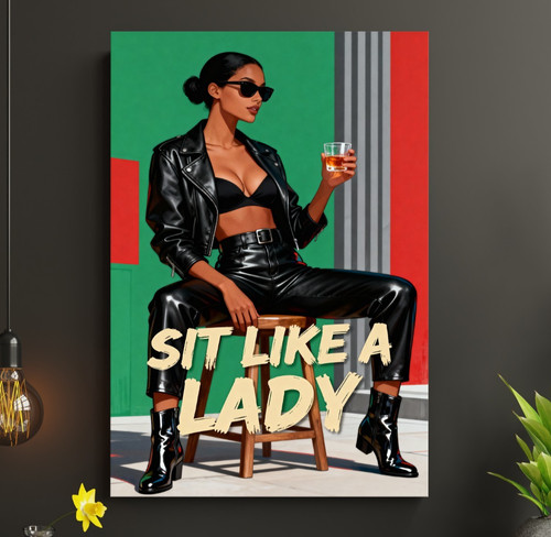 Sit like lady retro kunst - sit, lady,
