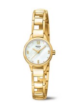 Boccia Titanium 3277-03 Damenuhr Gelbgoldfarben Perlmutt Ø21,5mm