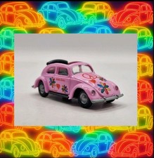 Praline VW Käfer Faltdach Modell Hippie Bug Rosa Volkswagen Modellbau 1:87