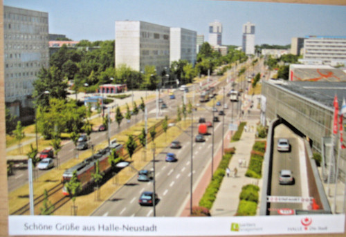 Postkarte halle neustadt - postkarte, halle-neustadt
