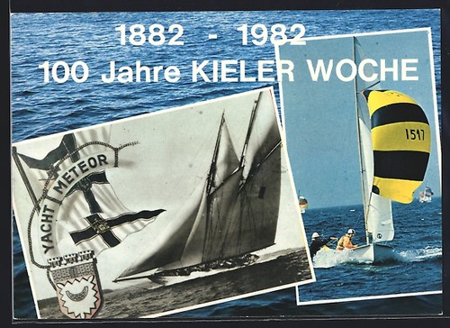 Ansichtskarte kiel die yacht - ansichtskarte, kiel,