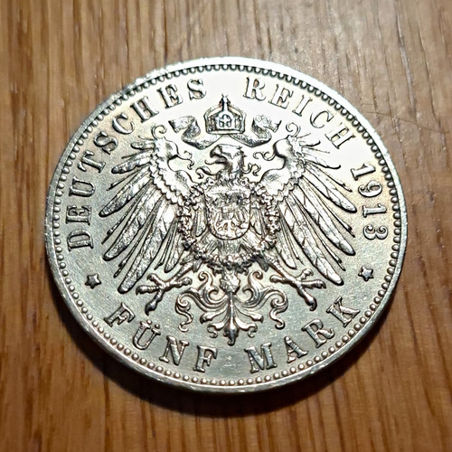 Deutsches reich mark - 1913, a