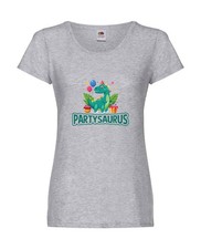 Partysaurus | Geburtstag | Dinosaurier | Luftballon Damen Shirt Weiß